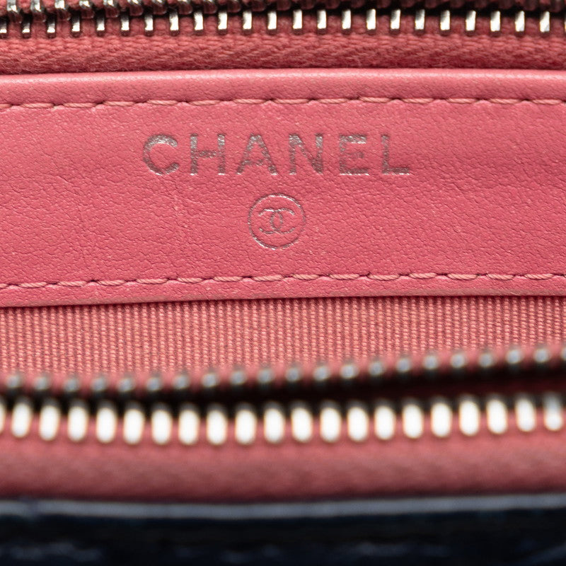 Chanel Quilted Leather Gabrielle Wallet on Chain Leather Shoulder Bag in Good condition