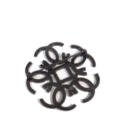 Strass CC Brooch Earrings