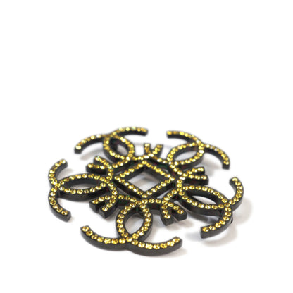 Strass CC Brooch Earrings