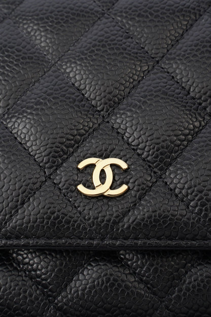 Chanel Wallet On Chain Black Caviar Leather