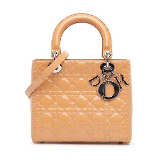 Medium Patent Cannage Lady Dior