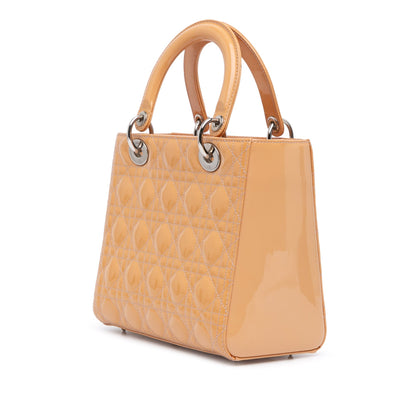 Medium Patent Cannage Lady Dior