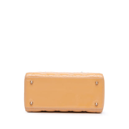 Medium Patent Cannage Lady Dior