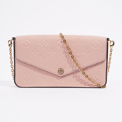 Louis Vuitton Pochette Felicie Pink Empreinte Leather