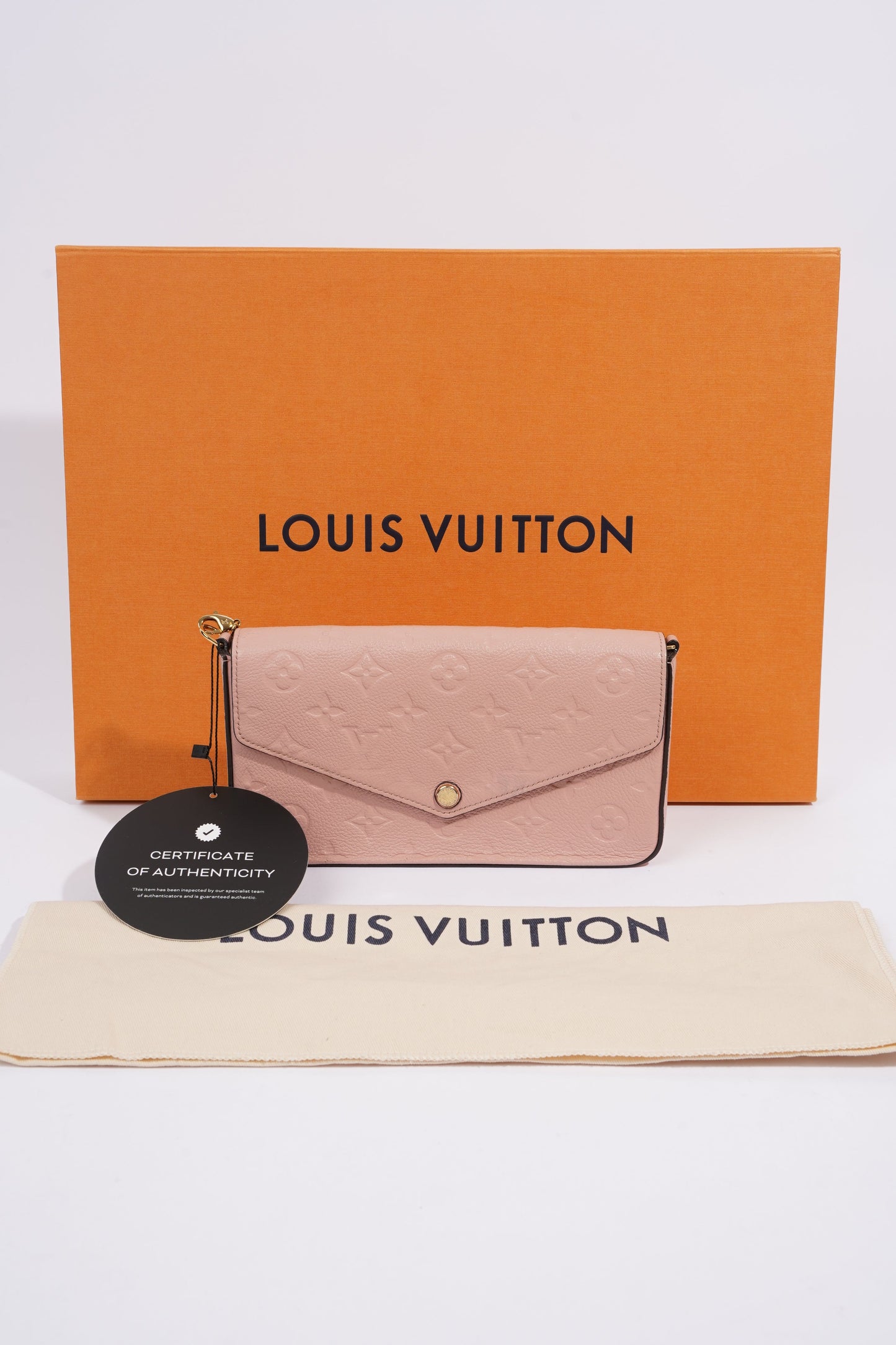 Louis Vuitton Pochette Felicie Pink Empreinte Leather