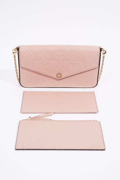 Louis Vuitton Pochette Felicie Pink Empreinte Leather