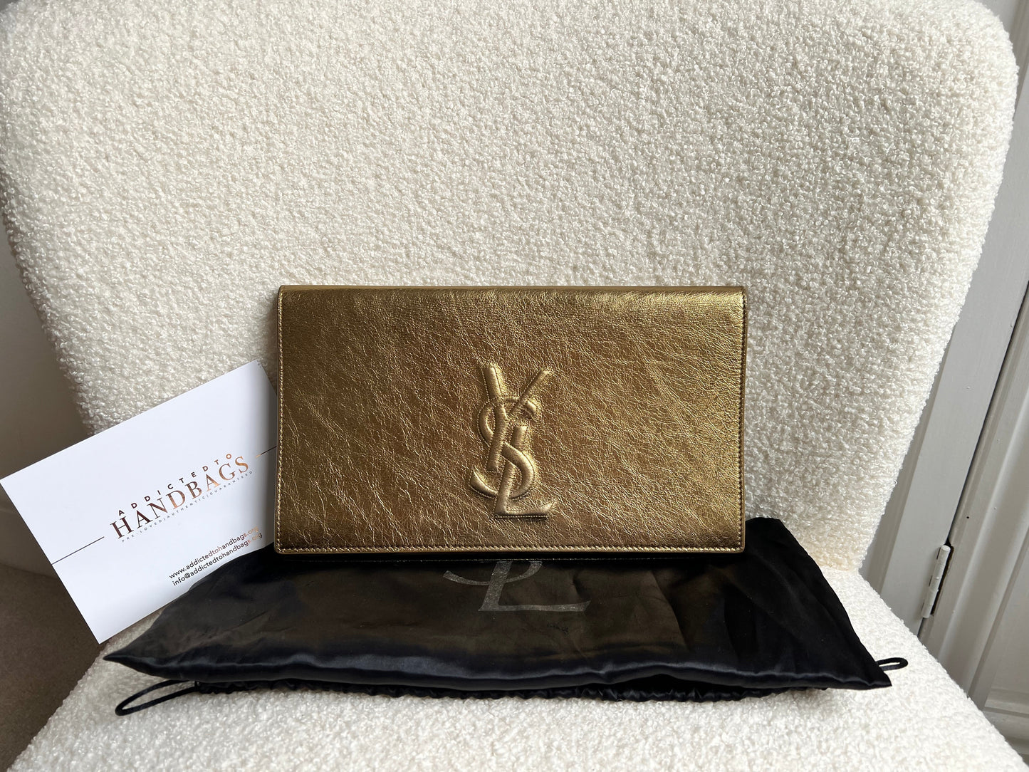 Yves Saint Laurent (YSL) Gold Belle de Jour Clutch