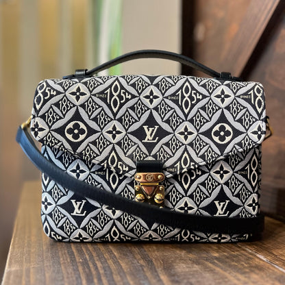 LOUIS VUITTON Metis Dark Navy Blue Since 1854 Canvas Top Handle Bag