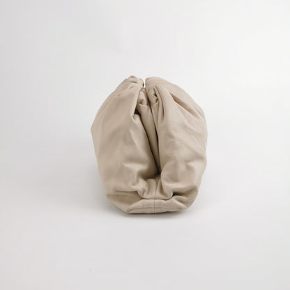 Bottega Veneta Pouch Calfskin Leather White Ecru Large