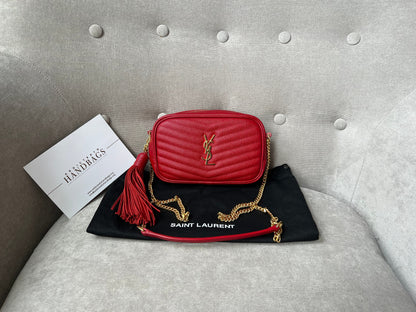 Yves Saint Laurent (YSL) Red Mini Lou Camera Bag