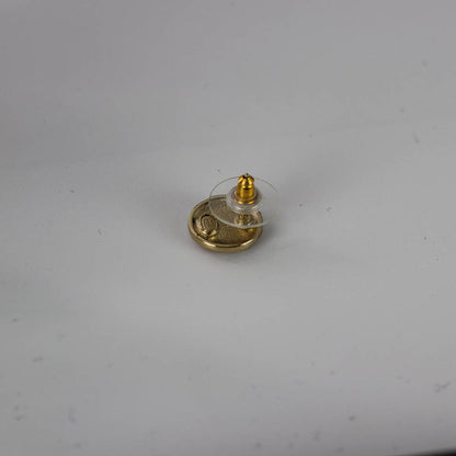 Pink Button Stud Earrings