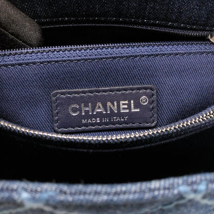 Blue Denim Quilted Medium Coco Handle Flap