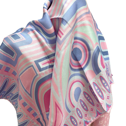 Louis-Vuitton Baby Pink Silk Scarf