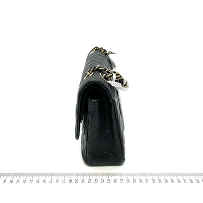 Chanel Classic Flap Medium Black Caviar Leather with 24k Gold Hardware, 2008-2009