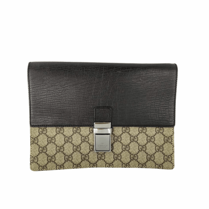Gucci Vintage GG Monogram Clutch with Retractable Strap