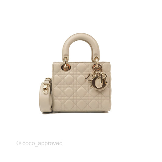 Christian Dior My ABCDior Lady Dior Beige Matte Lambskin Gold Hardware