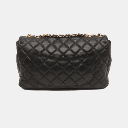 Chanel Now and Forever Large Flap Bag Black Lambskin Gold HW, 2013-14
