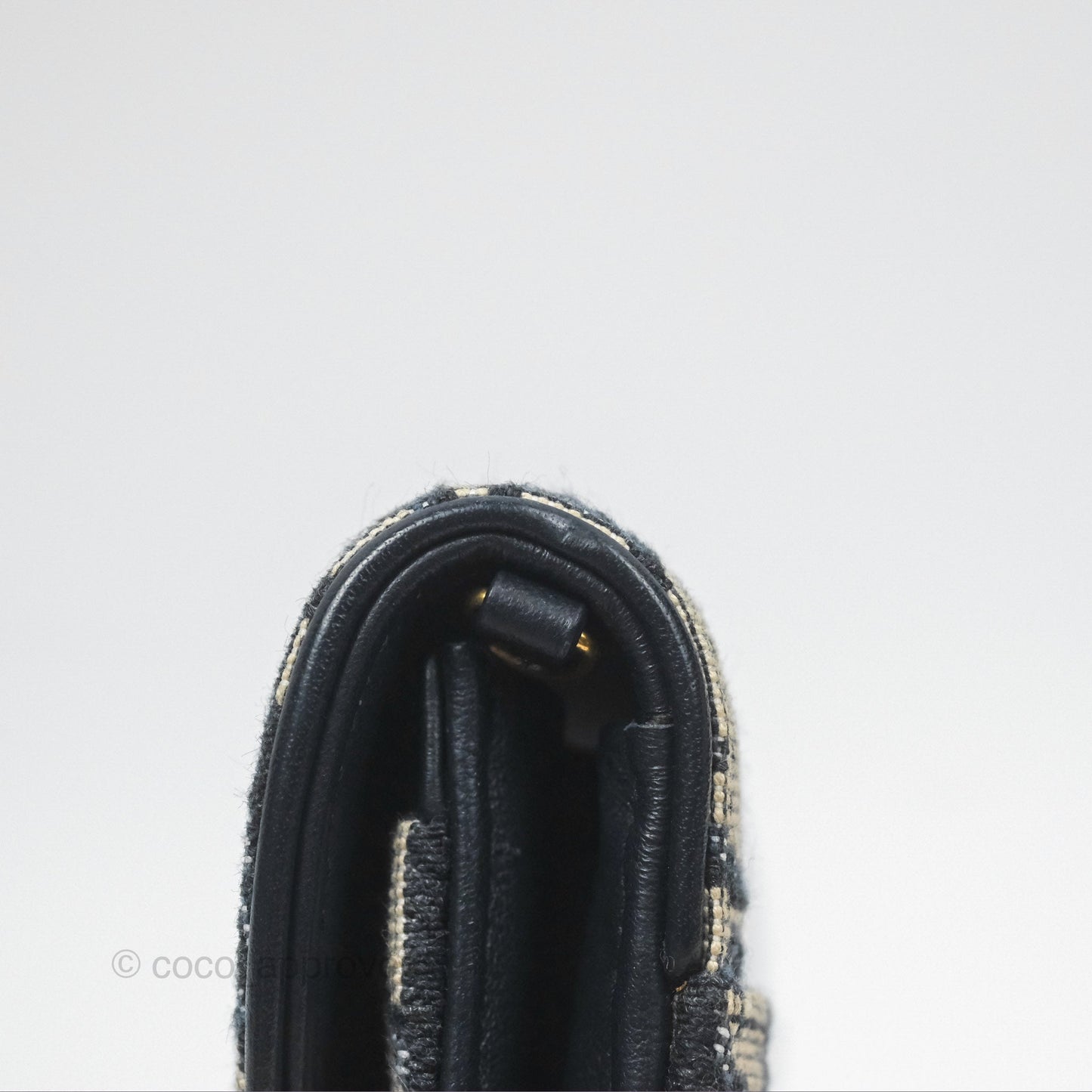 Christian Dior Saddle Wallet On Chain Navy Oblique Jacquard