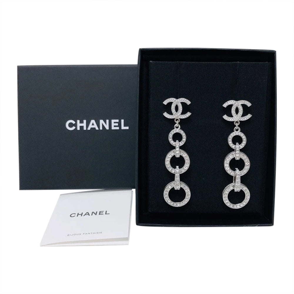 CC Dangle Earrings in Black 2020 SS