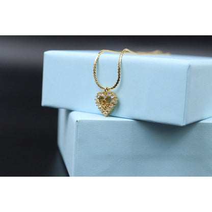 Very Good ( Rank A)  ｜ Dior CD Rhinestone Necklace Earring Set ｜24103113
