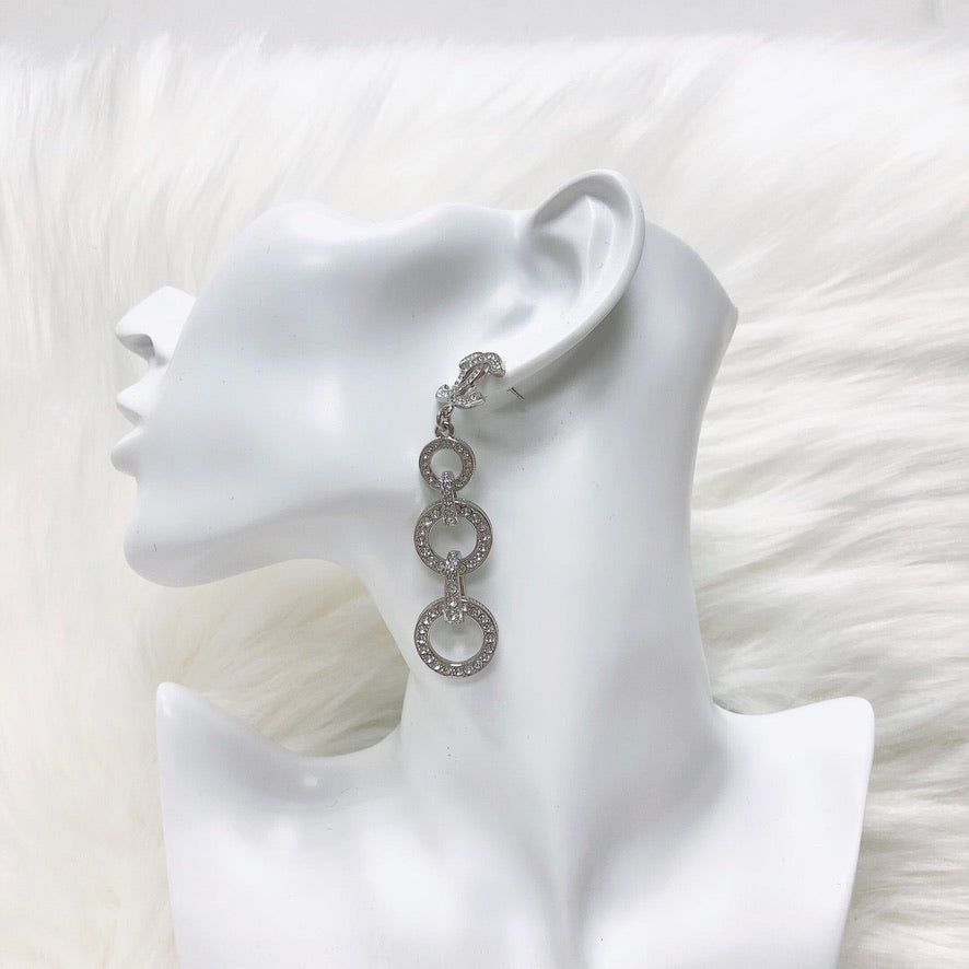 CC Dangle Earrings in Black 2020 SS