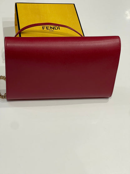 Fendi - Sac Wallet Chain FF rouge