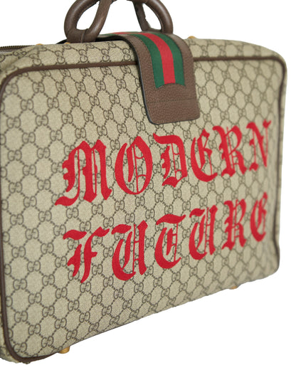 Gucci GG Supreme Monogram Embroidered Courier Suitcase