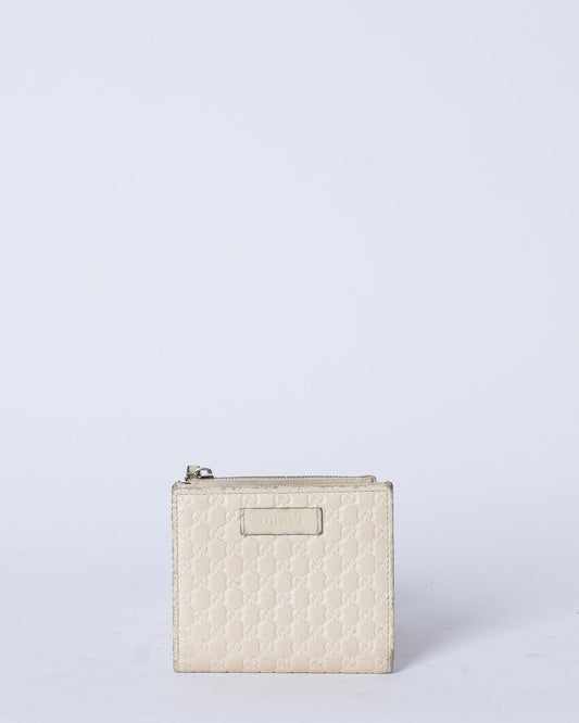 Gucci Micro Guccisima Bifold Wallet White