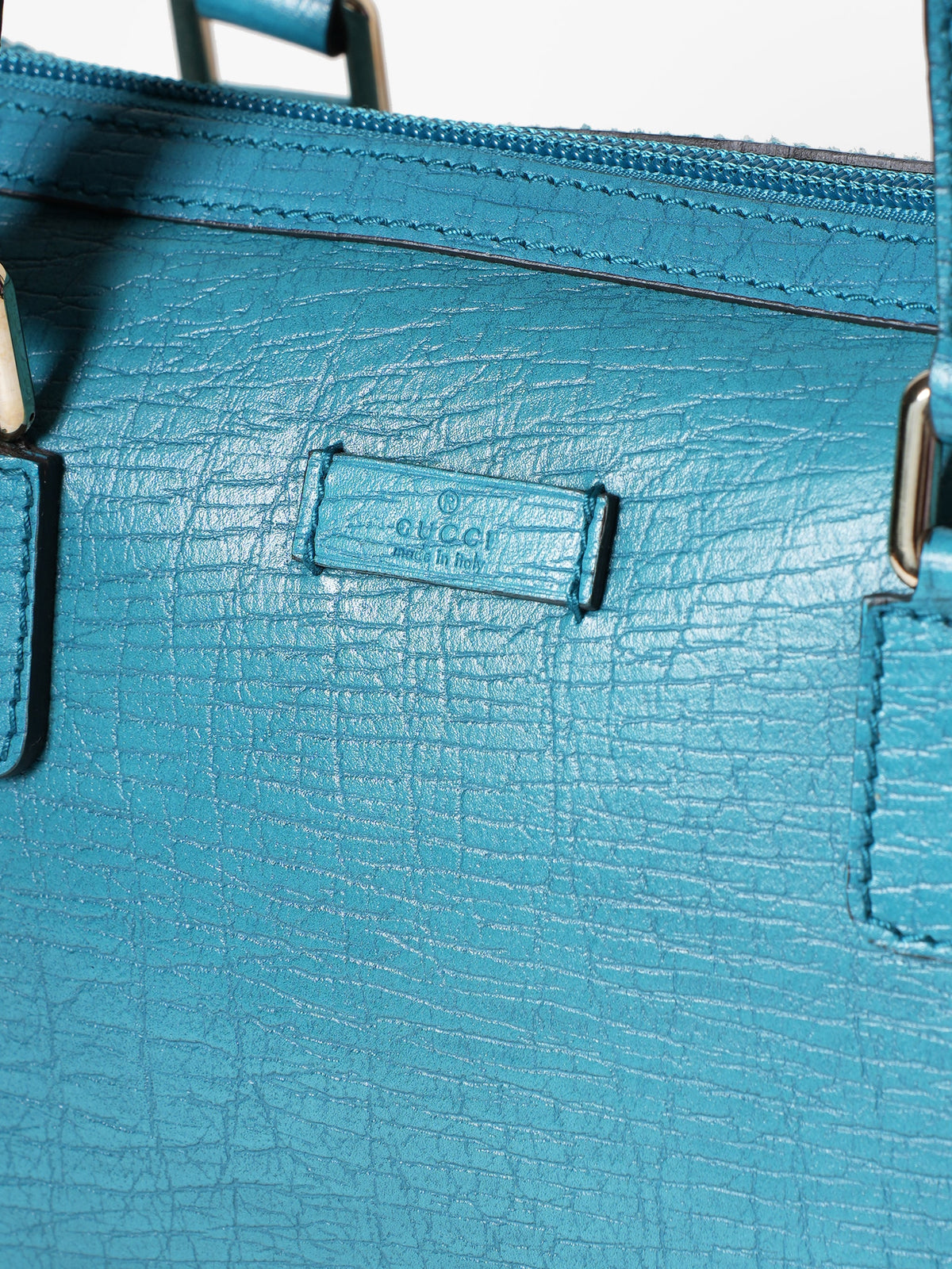 Gucci Small Boston Turquoise Bag