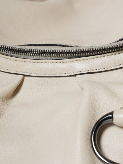 Gucci Leather White Hobo Bag