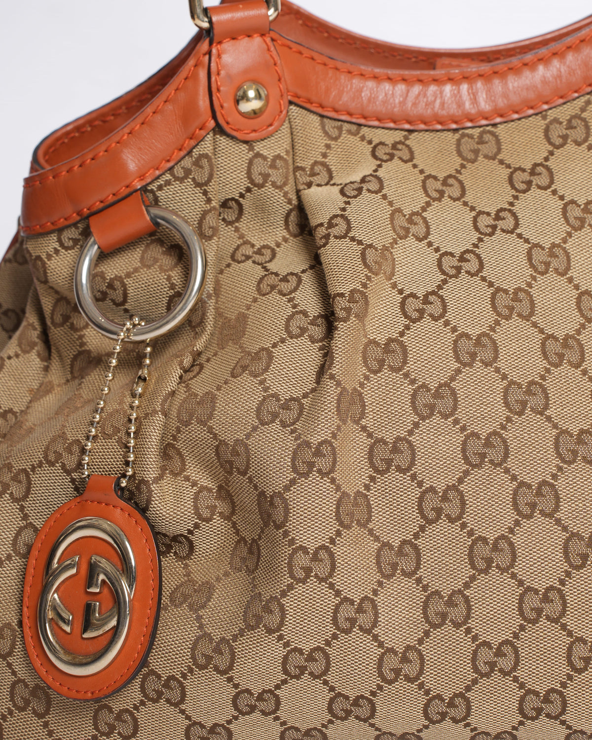 Gucci Canvas Sukey Tote in Brown