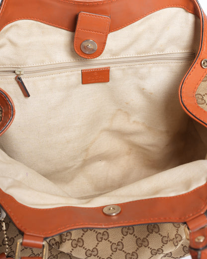 Gucci Canvas Sukey Tote in Brown