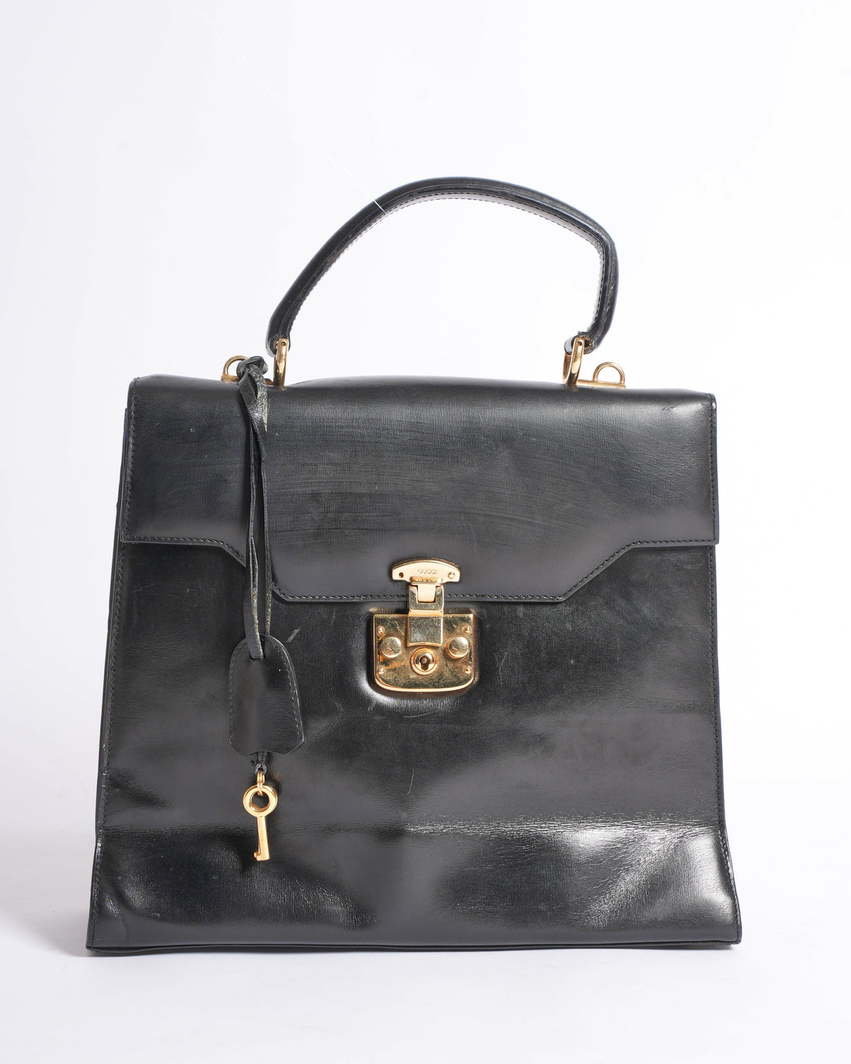 Vintage Gucci Lady Lock Bag in Black