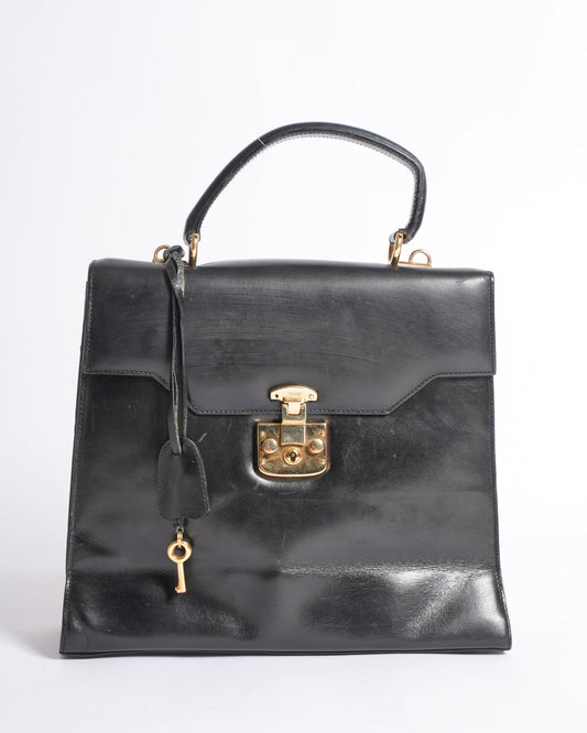 Vintage Gucci Lady Lock Bag in Black