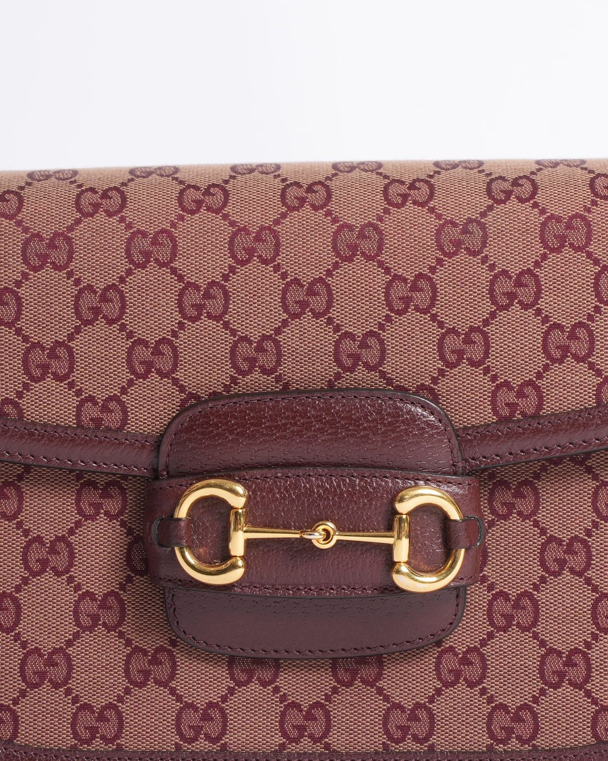 Gucci Horsebit 1955 Small Shoulder Bag In Canvas & Leather
