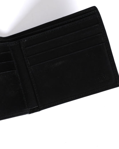 Gucci Black Leather Interlocking G Bi-Fold Wallet