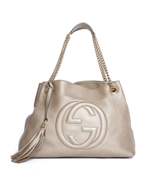Gucci Soho Shoulder Bag in Gold Tone