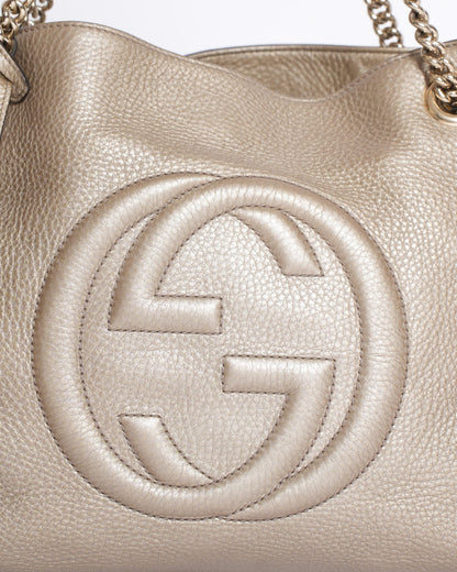 Gucci Soho Shoulder Bag in Gold Tone