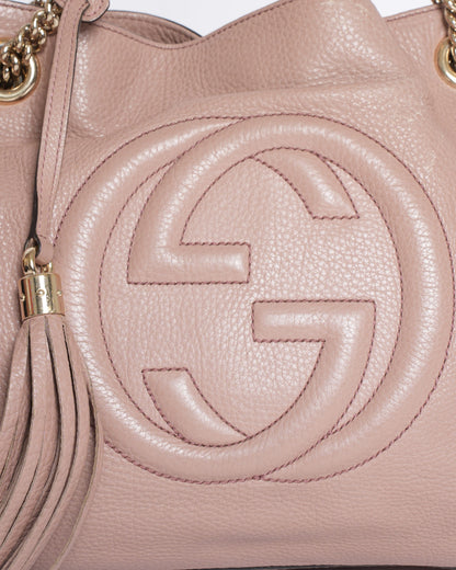 Gucci Soho Shoulder Bag in Beige