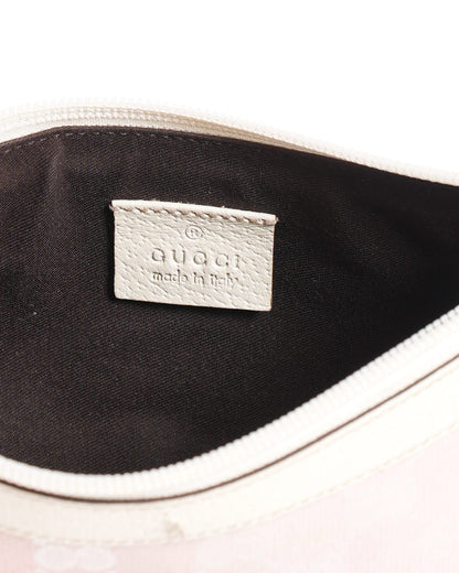 Gucci Pink GG Canvas Baguette Shoulder Bag