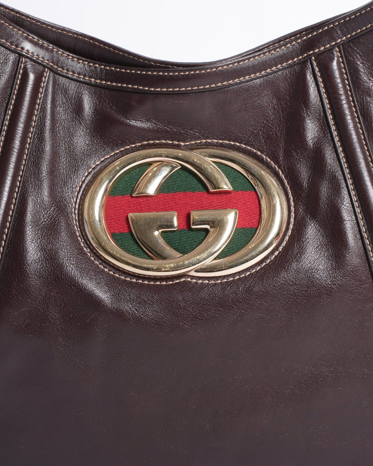 Gucci Jockey Leather Handbag