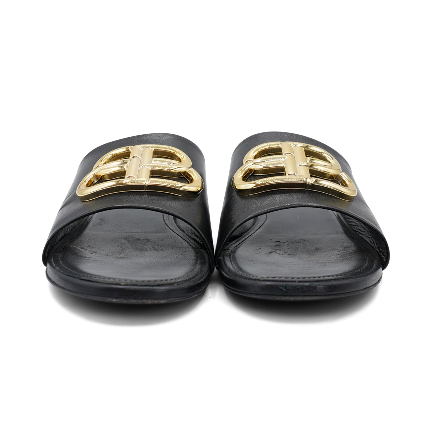 Balenciaga 'BB' Leather Mules - Women's 38
