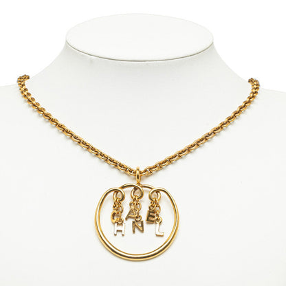 Chanel Logo Letter Chain Necklace Metal Necklace in Good condition
