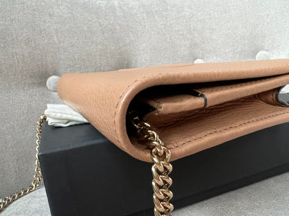 Gucci Rose Beige Soho Chain Wallet