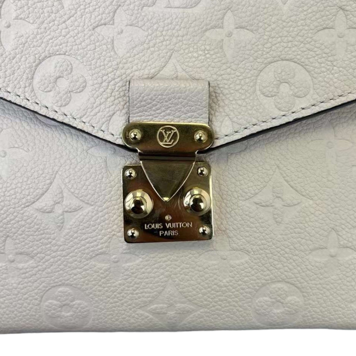 Louis-Vuitton Pochette Metis Empreinte White GHW