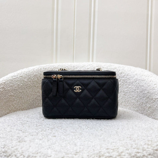 Chanel Classic Small Vanity in Black Caviar and LGHW (AP1341)