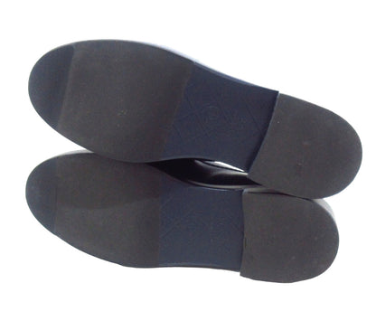 Chanel navy blue cc loafers, size 36