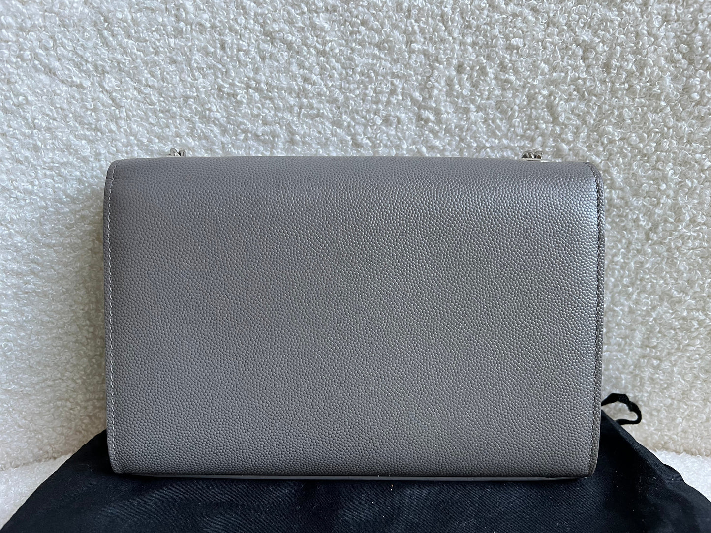 Yves Saint Laurent (YSL) Grey Small Kate with Silver Hardware