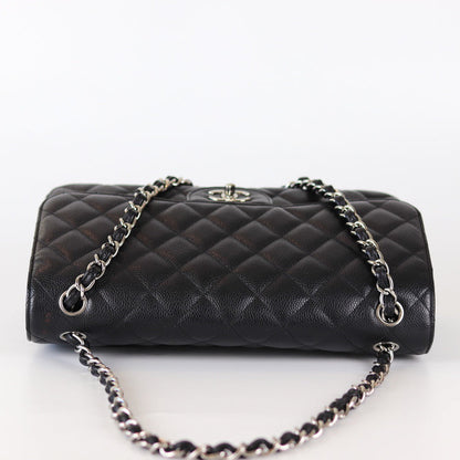 Jumbo Classic Flap Black Caviar Leather with SHW
