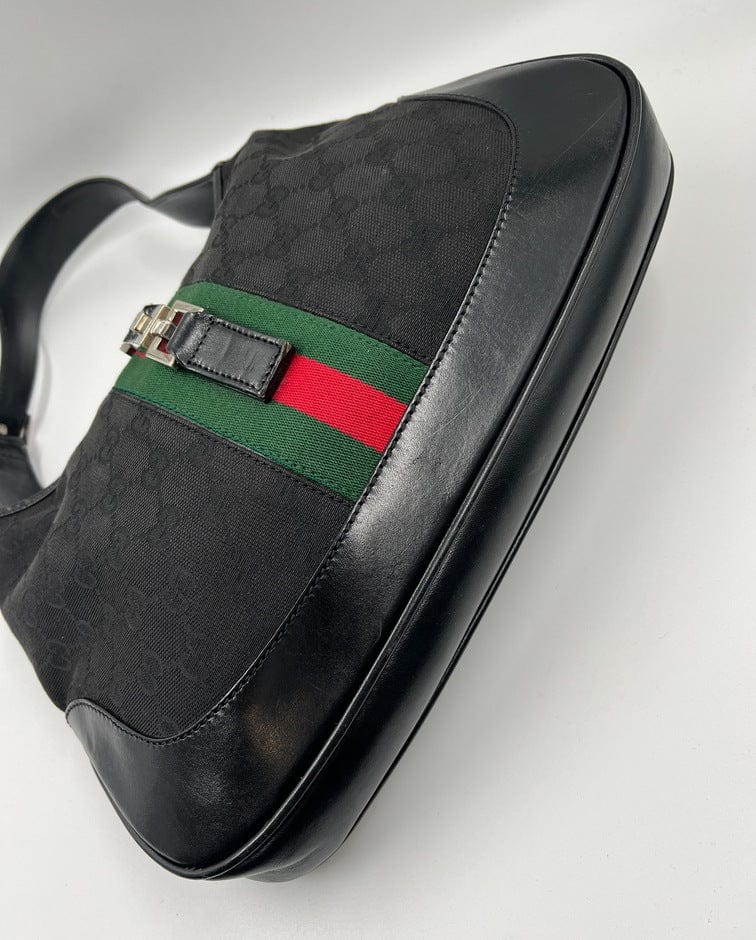 Vintage Gucci Jackie Bag - Black Canvas